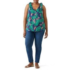 NWT Draper James for Eloquii Parrot Print Top